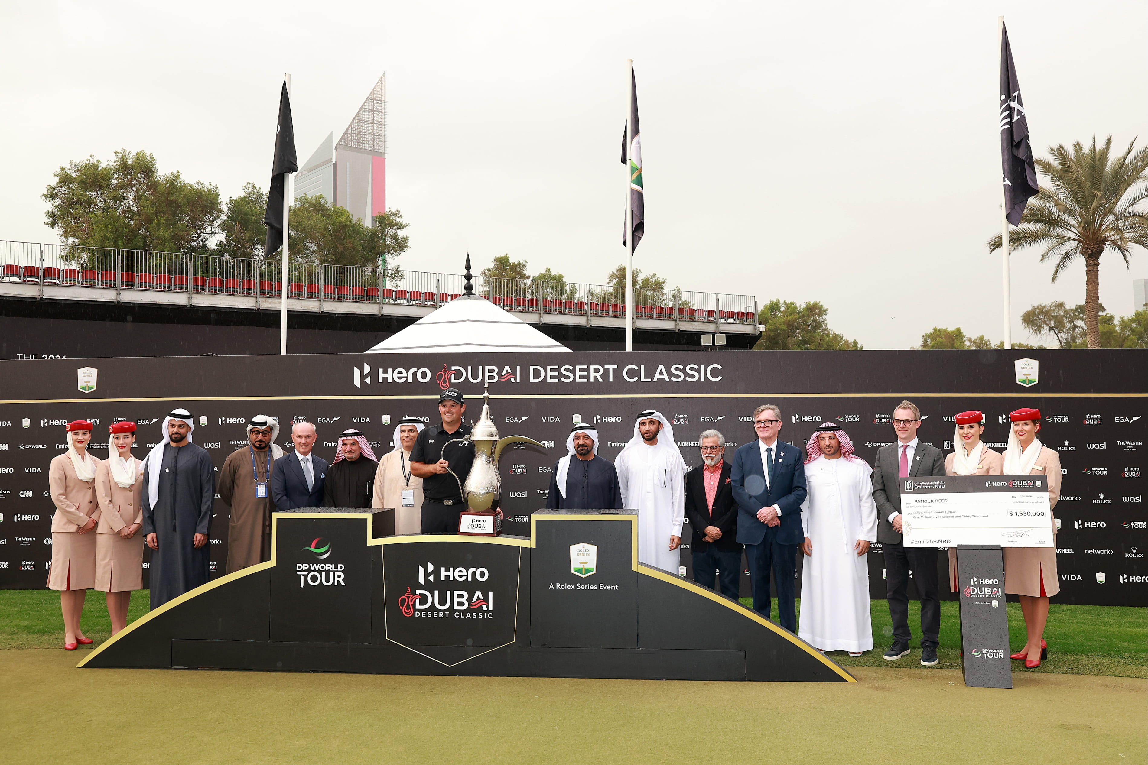 Ahmed bin Saeed presents Patrick Reed the Hero Dubai Desert Classic ...