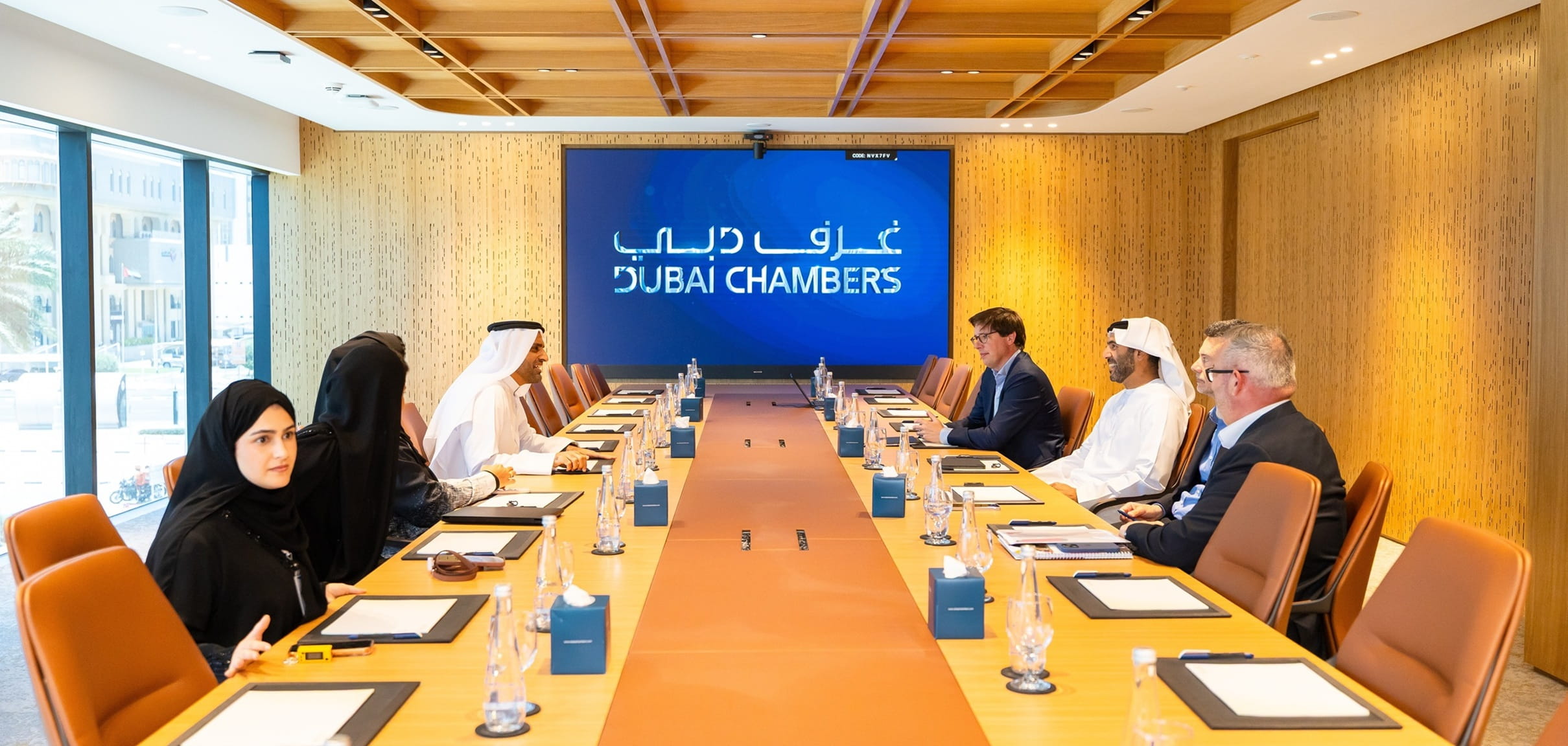 HE Mohammad Ali Rashed Lootah and Abdulla Saeed Al Naboodah during the launch Dubai Contractors Busi